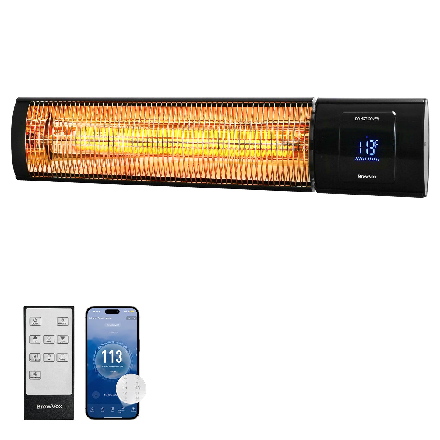 BrewVox Smart Patio Heater with Thermostat